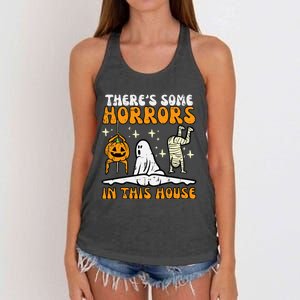 ThereS Some Horrors In This House Women's Knotted Racerback Tank