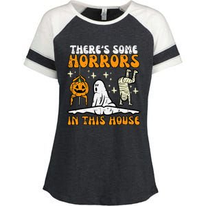 ThereS Some Horrors In This House Enza Ladies Jersey Colorblock Tee