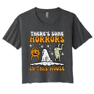 ThereS Some Horrors In This House Women's Crop Top Tee