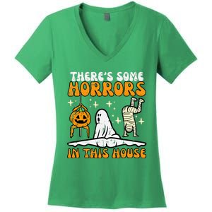 ThereS Some Horrors In This House Women's V-Neck T-Shirt