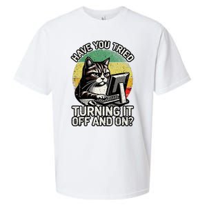 Tech Support Humor I Cat Tech Engineer I Computer It Guy Sueded Cloud Jersey T-Shirt