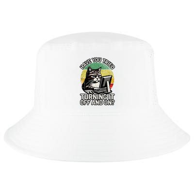 Tech Support Humor I Cat Tech Engineer I Computer It Guy Cool Comfort Performance Bucket Hat