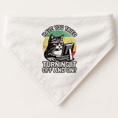 Tech Support Humor I Cat Tech Engineer I Computer It Guy USA-Made Doggie Bandana