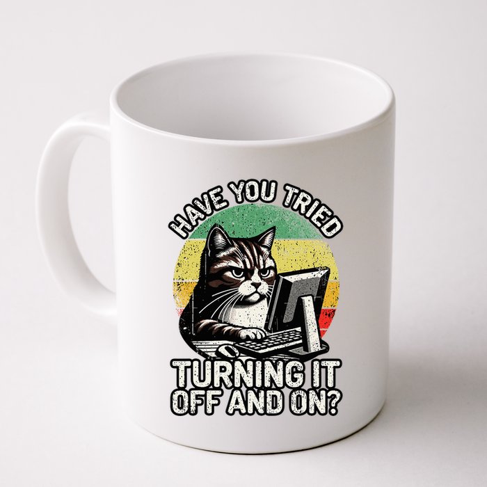 Tech Support Humor I Cat Tech Engineer I Computer It Guy Coffee Mug