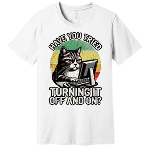 Tech Support Humor I Cat Tech Engineer I Computer It Guy Premium T-Shirt