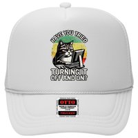 Tech Support Humor I Cat Tech Engineer I Computer It Guy Trucker Hat