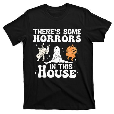 Theres Some Horrors In This House Halloween Pumpkin Ghost T-Shirt