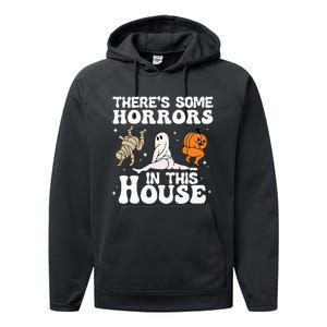 Theres Some Horrors In This House Ghost Pumpkin Halloween Performance Fleece Hoodie