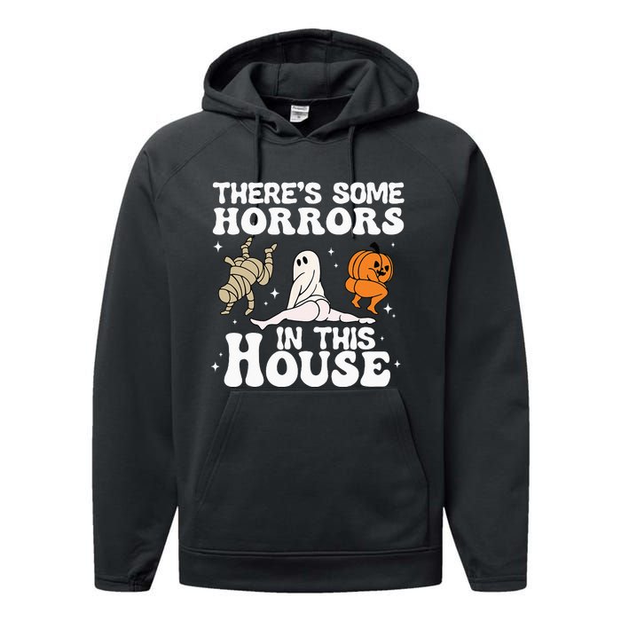 Theres Some Horrors In This House Ghost Pumpkin Halloween Performance Fleece Hoodie