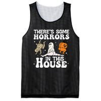 Theres Some Horrors In This House Ghost Pumpkin Halloween Mesh Reversible Basketball Jersey Tank