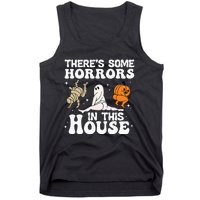 Theres Some Horrors In This House Ghost Pumpkin Halloween Tank Top