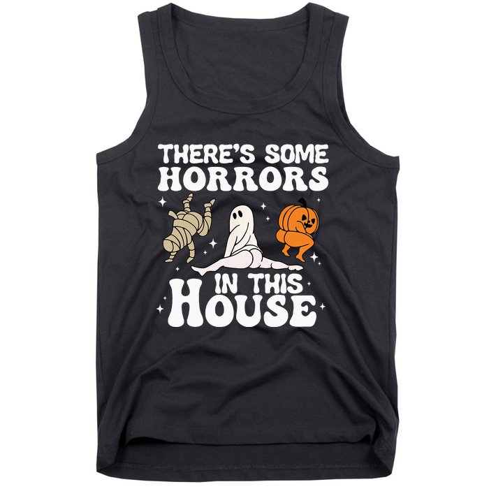 Theres Some Horrors In This House Ghost Pumpkin Halloween Tank Top