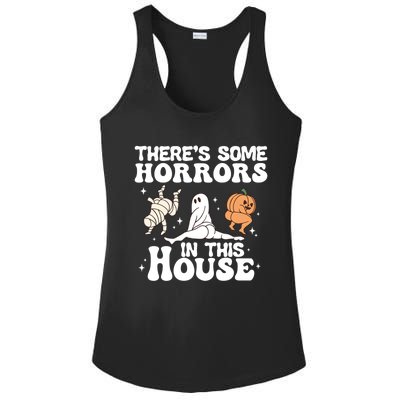 There’S Some Horrors In This House Funny Halloween Pumpkin Cute Gift Ladies PosiCharge Competitor Racerback Tank