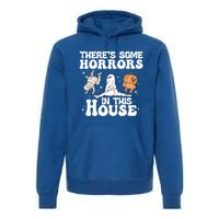 There’S Some Horrors In This House Funny Halloween Pumpkin Cute Gift Premium Hoodie