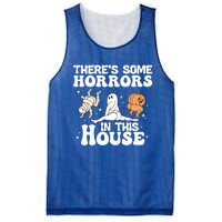 There’S Some Horrors In This House Funny Halloween Pumpkin Cute Gift Mesh Reversible Basketball Jersey Tank