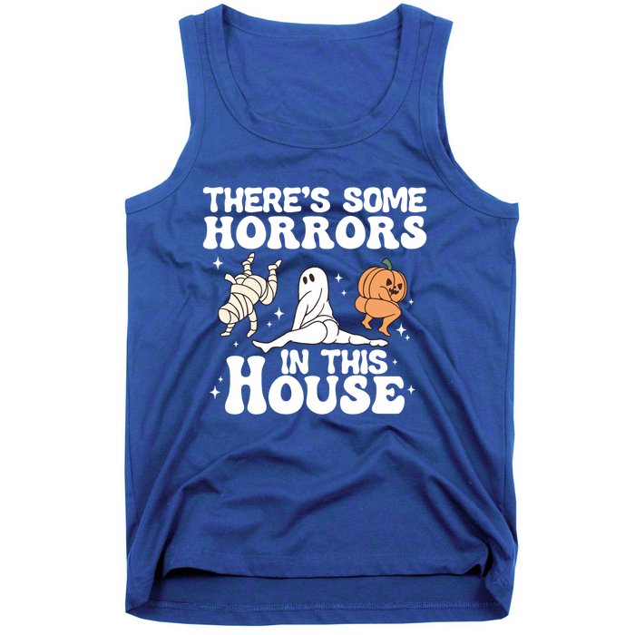 There’S Some Horrors In This House Funny Halloween Pumpkin Cute Gift Tank Top