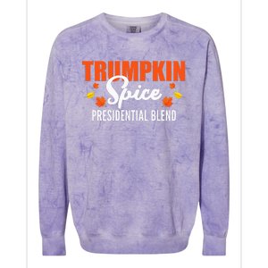 Trumpkin Spice Hilarious Halloween & Thanksgiving Twist Colorblast Crewneck Sweatshirt