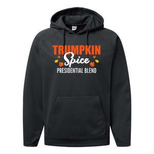 Trumpkin Spice Hilarious Halloween & Thanksgiving Twist Performance Fleece Hoodie