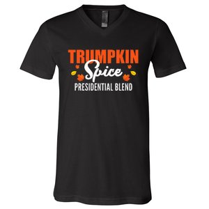 Trumpkin Spice Hilarious Halloween & Thanksgiving Twist V-Neck T-Shirt