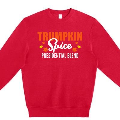 Trumpkin Spice Hilarious Halloween & Thanksgiving Twist Premium Crewneck Sweatshirt