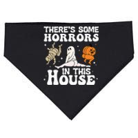 Theres Some Horrors In This House Ghost Pumpkin Halloween USA-Made Doggie Bandana