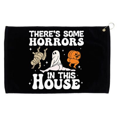 Theres Some Horrors In This House Ghost Pumpkin Halloween Grommeted Golf Towel