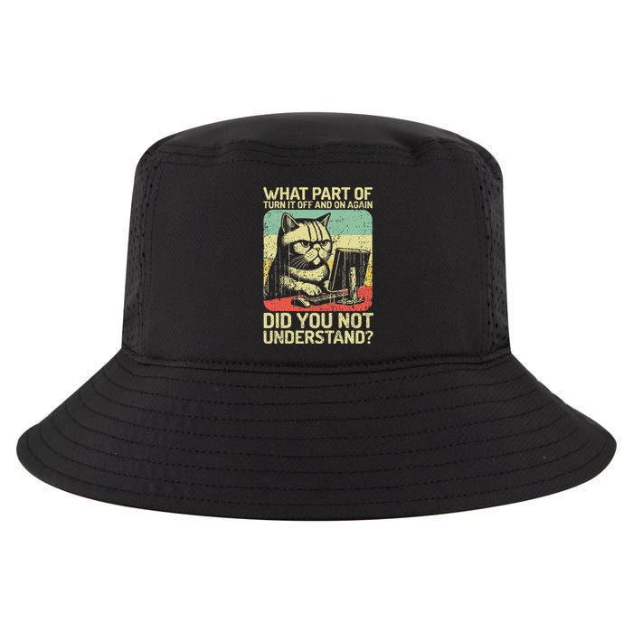 Tech Support Humor Tech Engineer On Off Computer It Guy Cool Comfort Performance Bucket Hat
