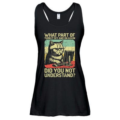 Tech Support Humor Tech Engineer On Off Computer It Guy Ladies Essential Flowy Tank