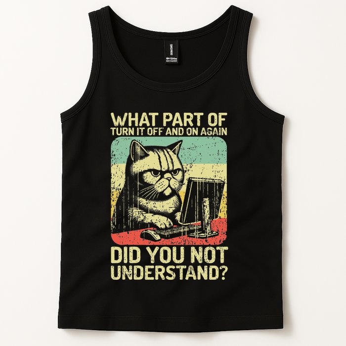 Tech Support Humor Tech Engineer On Off Computer It Guy Tank Top