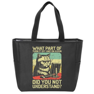 Tech Support Humor Tech Engineer On Off Computer It Guy Zip Tote Bag
