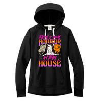 Theres Some Horrors In This House Ghost Pumpkin Halloween Women's Fleece Hoodie