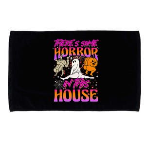 Theres Some Horrors In This House Ghost Pumpkin Halloween Microfiber Hand Towel