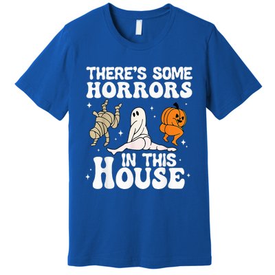 Theres Some Horrors In This House Ghost Pumpkin Halloween Premium T-Shirt