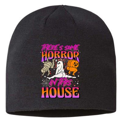 Theres Some Horrors In This House Ghost Pumpkin Halloween Sustainable Beanie