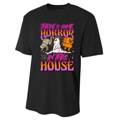 Theres Some Horrors In This House Ghost Pumpkin Halloween Performance Sprint T-Shirt