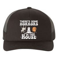 There’s Some Horrors In This House Funny Halloween Pumpkin Yupoong Adult 5-Panel Trucker Hat