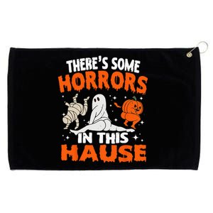 Theres Some Horrors In This House Ghost Pumpkin Halloween Grommeted Golf Towel