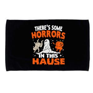 Theres Some Horrors In This House Ghost Pumpkin Halloween Microfiber Hand Towel