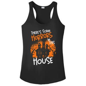 Theres Some Horrors In This House Halloween Funny Ladies PosiCharge Competitor Racerback Tank