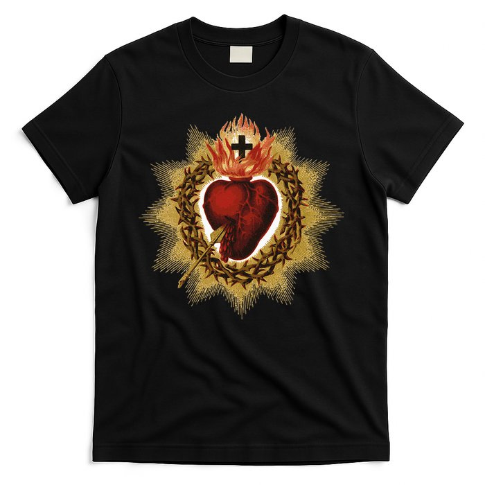 The Sacred Heart Of Jesus Catholic Icon T-Shirt