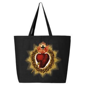 The Sacred Heart Of Jesus Catholic Icon 25L Jumbo Tote