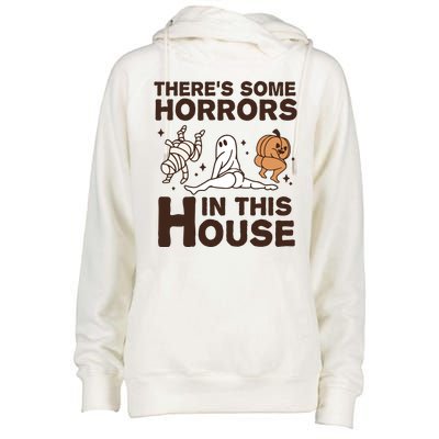 Theres Some Horrors In The House Funny Halloween Twerk Womens Funnel Neck Pullover Hood