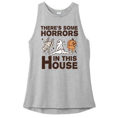 Theres Some Horrors In The House Funny Halloween Twerk Ladies PosiCharge Tri-Blend Wicking Tank