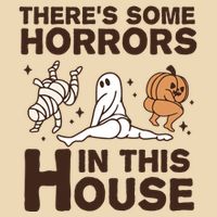 Theres Some Horrors In The House Funny Halloween Twerk Zip Tote Bag