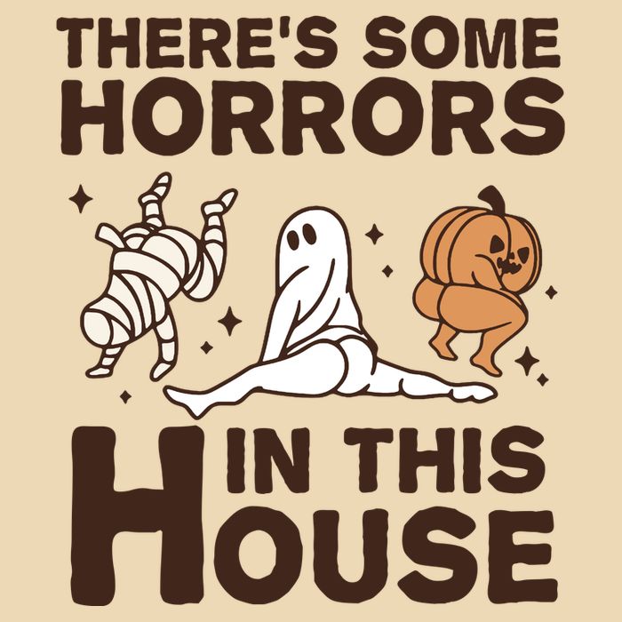 Theres Some Horrors In The House Funny Halloween Twerk Zip Tote Bag