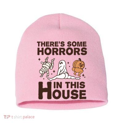 Theres Some Horrors In The House Funny Halloween Twerk Short Acrylic Beanie