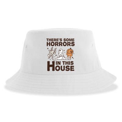 Theres Some Horrors In The House Funny Halloween Twerk Sustainable Bucket Hat