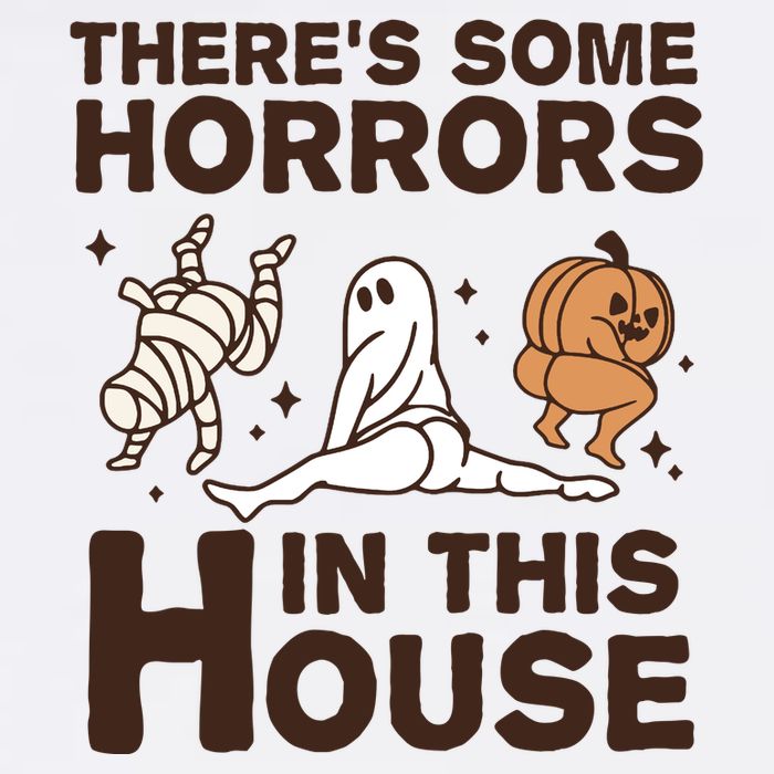 Theres Some Horrors In The House Funny Halloween Twerk Sustainable Bucket Hat