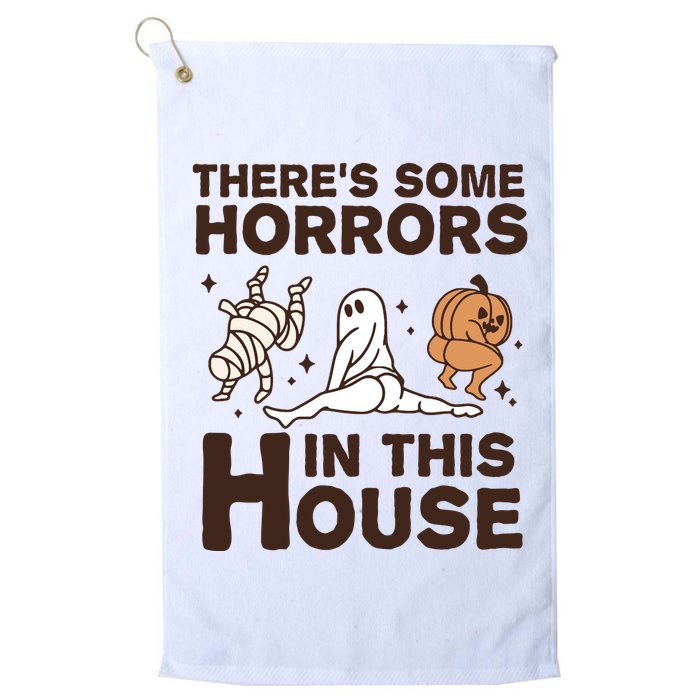 Theres Some Horrors In The House Funny Halloween Twerk Golf Towel