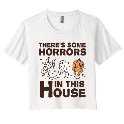 Theres Some Horrors In The House Funny Halloween Twerk Crop Top
